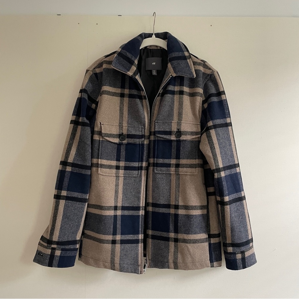 Men’s H&M Navy and Tan Jacket